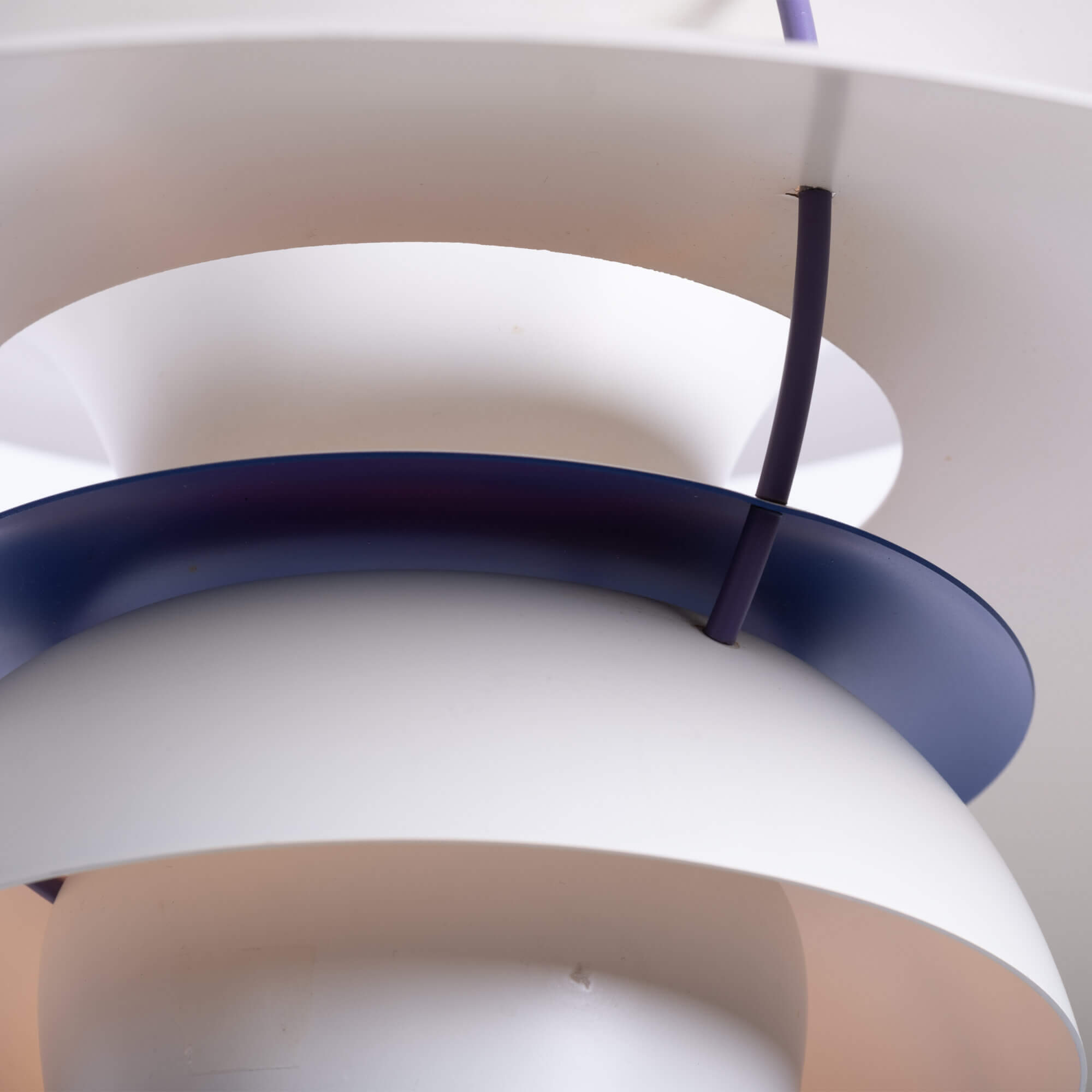 PH5 pendant lamp 'White/Blue' by Poul Henningsen