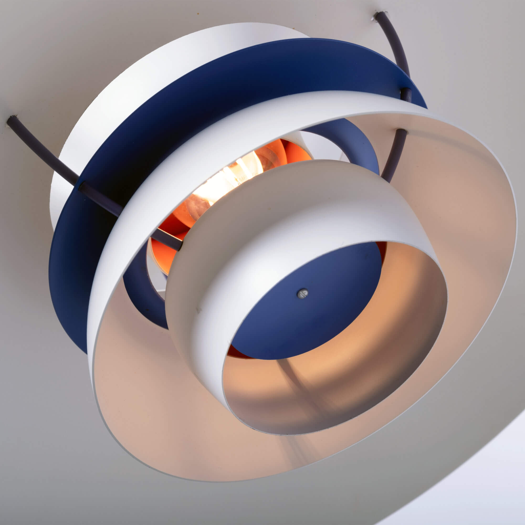 PH5 pendant lamp 'White/Blue' by Poul Henningsen