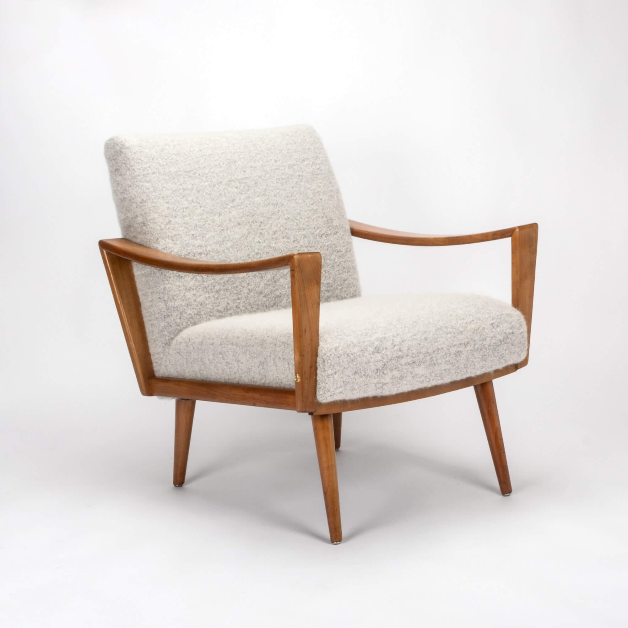 1960s Walnut wood armchair