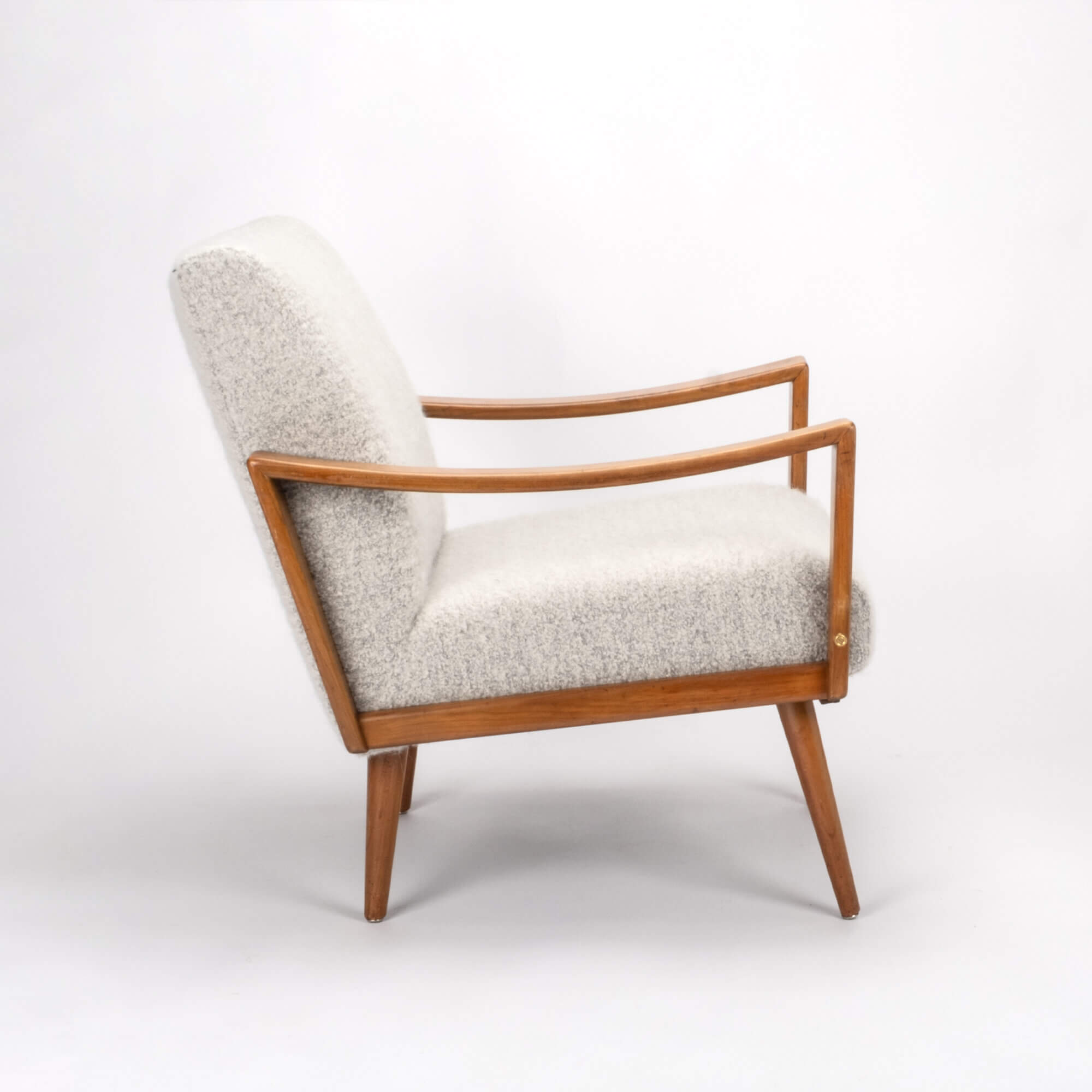 1960s Walnut wood armchair