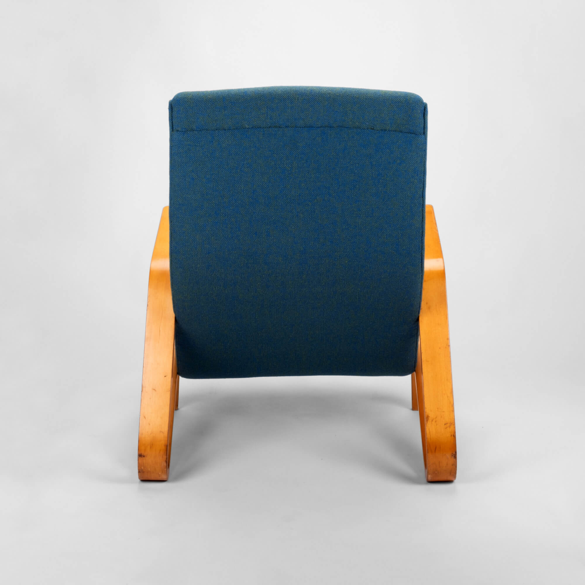 Eero Saarinen Grasshopper lounge chair shown from the back