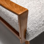 Walnut wood armchair