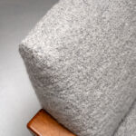 Walnut wood armchair