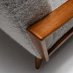Walnut wood armchair
