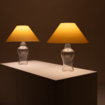 Glass Table Lamp, Set of 2