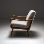Walnut wood armchair