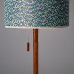 Scandinavian floor lamp with Rubelli shade