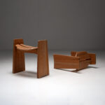 ‘Jonte’ pine stool, set of 2