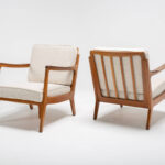 Oak Easy Armchair, Set of 2