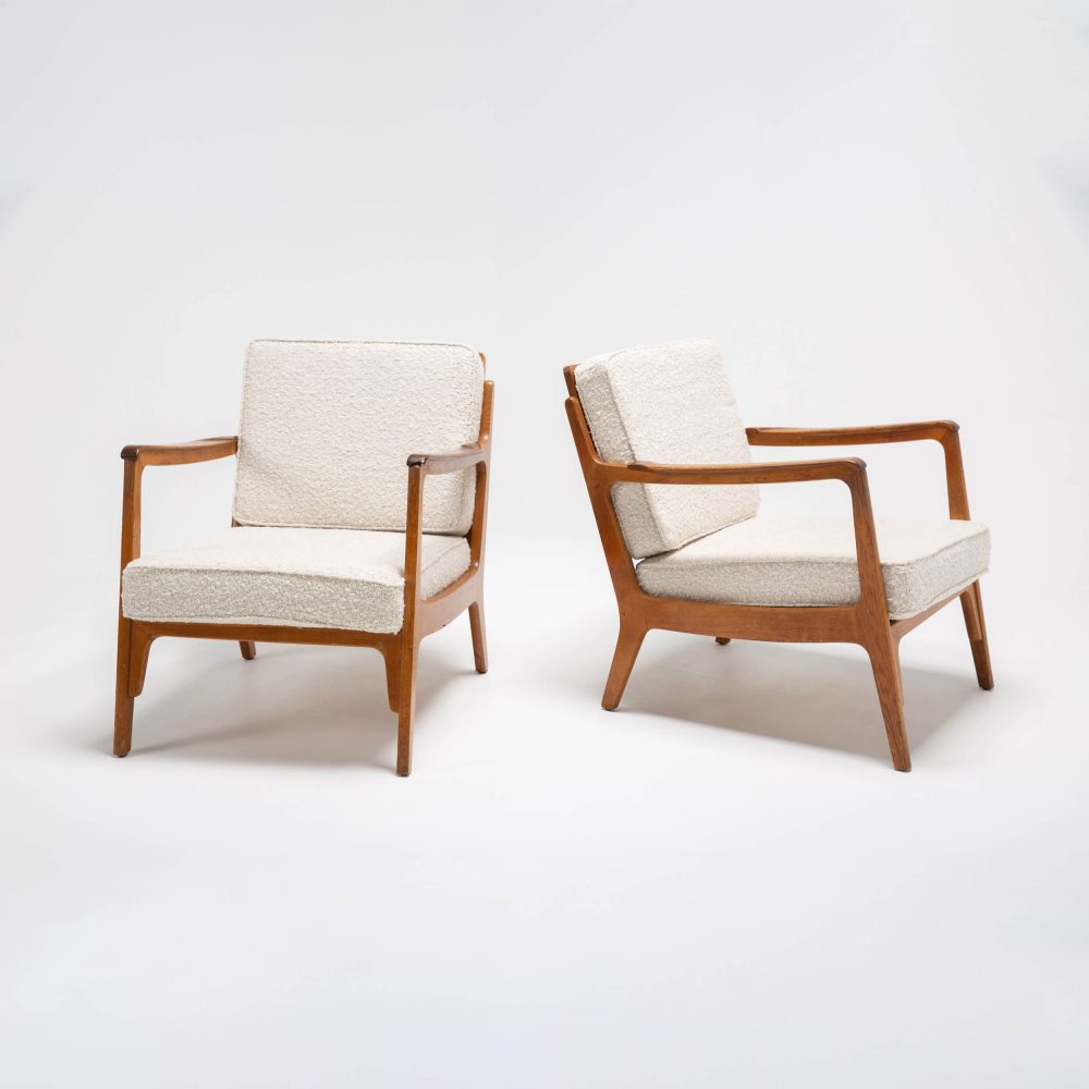 Oak Easy Armchair, Set of 2