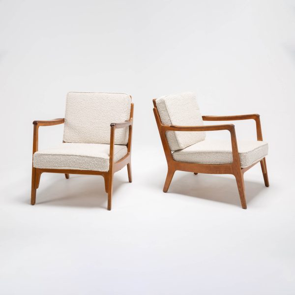 Oak Easy Armchair, Set of 2