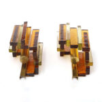 Glass Wall Lamps, Set of 2