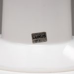 Glass Table Lamp with Raw Silk Shade