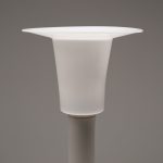 Glass Table Lamp with Raw Silk Shade