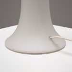 Glass Table Lamp with Raw Silk Shade