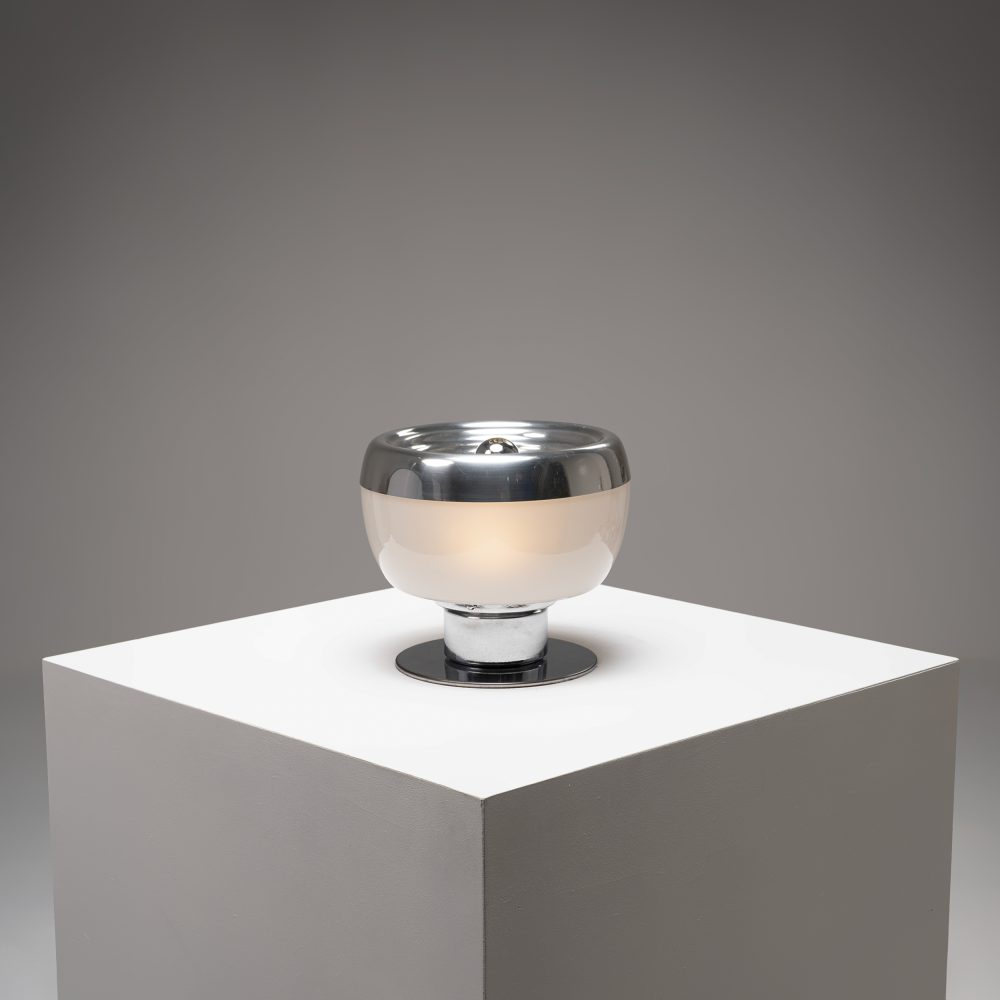 Murano Glass and Metal Table Lamp