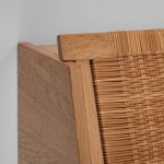 Model GE258 Oak and Cane Sofa Bed
