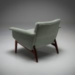 1960’s Danish Armchair in Green Wool Velvet