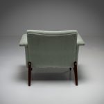 1960’s Danish Armchair in Green Wool Velvet
