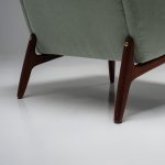 1960’s Danish Armchair in Green Wool Velvet