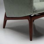 1960’s Danish Armchair in Green Wool Velvet