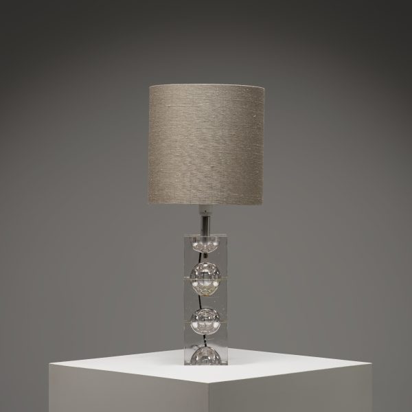 Sculptural Space Age Glass Table Lamp