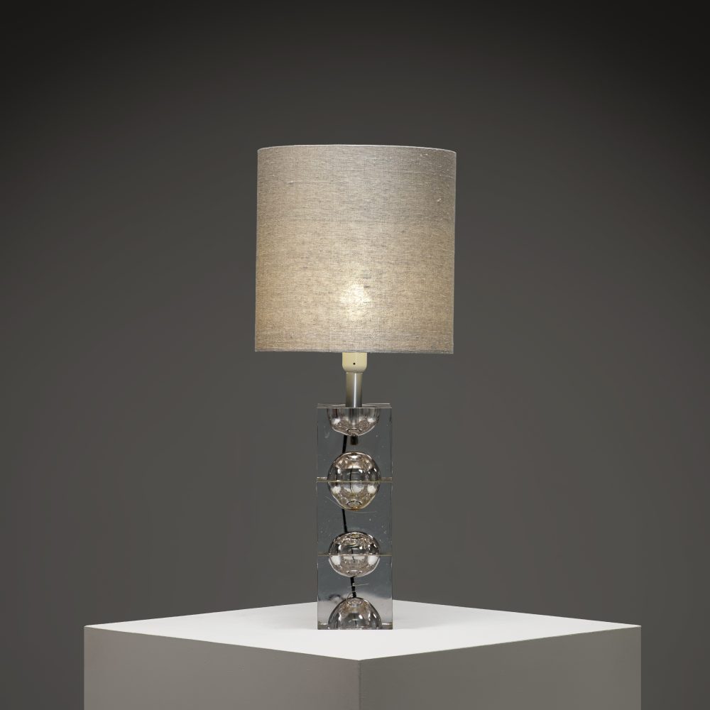 Sculptural Space Age Glass Table Lamp
