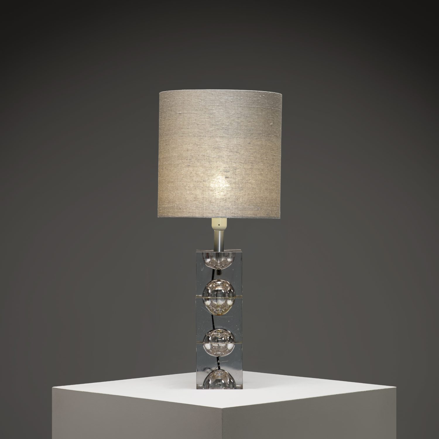 Sculptural Space Age Glass Table Lamp