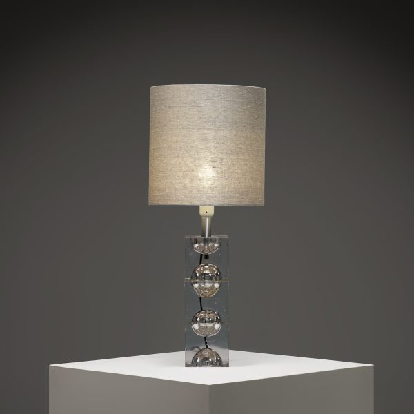 Sculptural Space Age Glass Table Lamp