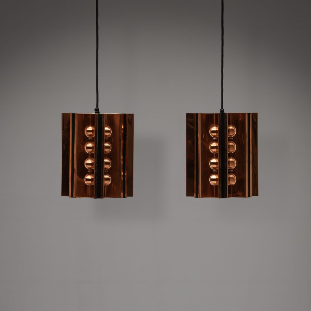 Star-shaped Copper Pendants, Set of 2