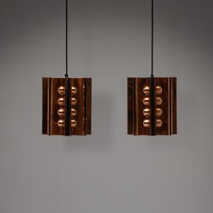 Star-shaped Copper Pendants, Set of 2