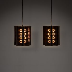 Star-shaped Copper Pendants, Set of 2
