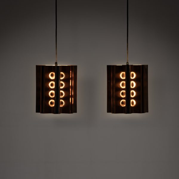 Star-shaped Copper Pendants, Set of 2