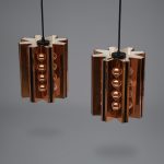 Star-shaped Copper Pendants, Set of 2