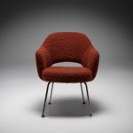 Model 71 Dining Chair in Alpaca and Mohair Bouclé