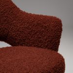 Model 71 Dining Chair in Alpaca and Mohair Bouclé