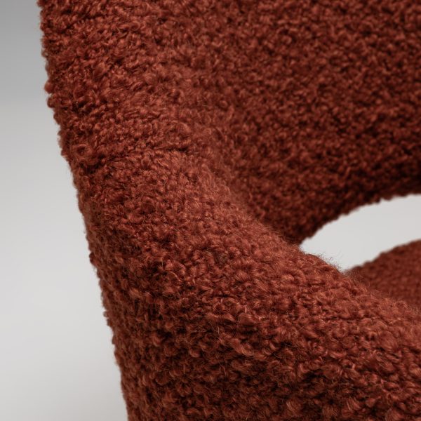 Model 71 Dining Chair in Alpaca and Mohair Bouclé