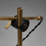 Brass and Wood Table Lamp