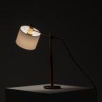 Brass and Wood Table Lamp
