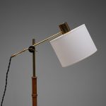 Brass and Wood Table Lamp