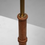 Brass and Wood Table Lamp