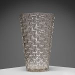 French Mid Century Modern Arrows Vase, circa 1960s.