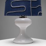 ‘ML1’ Sculptural Glass Table Lamp with Pierre Frey Shade