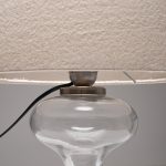 ‘ML1’ Sculptural Glass Table Lamp with Rubelli Shade, Set of 2