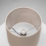 ‘ML1’ Sculptural Glass Table Lamp with Rubelli Shade, Set of 2