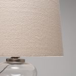 ‘ML1’ Sculptural Glass Table Lamp with Rubelli Shade, Set of 2