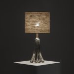 Crystal Table Lamp with Sculptural Base