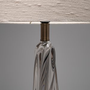 Crystal Table Lamp with Sculptural Base