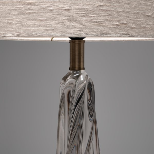 Crystal Table Lamp with Sculptural Base