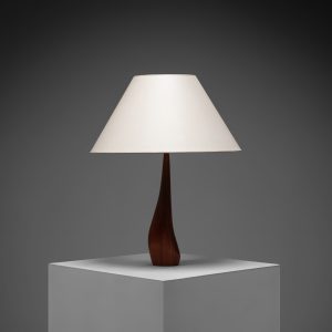 Solid Teak Large Table Lamp